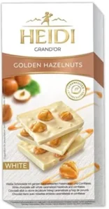 HEIDI baltas šokoladas su lazdyno riešutais